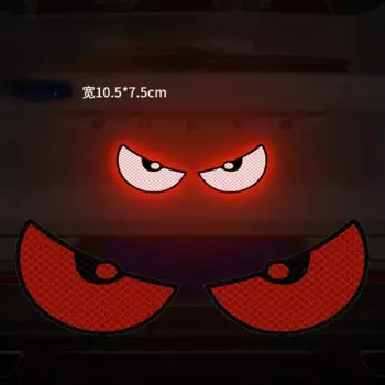 Светоотражающие наклейки для глаз мотоцикла, наклейки для электромобилей «сделай сам», наклейки для мотоциклетного шлема, предупреждающие наклейки о безопасности, декоративные