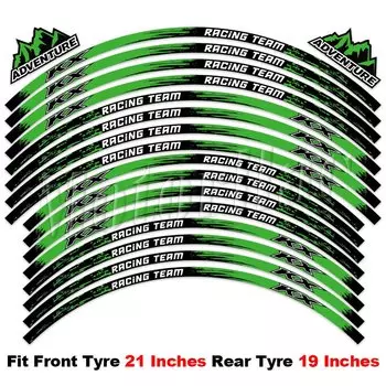 Светоотражающие наклейки на обод колеса мотоцикла, наклейки в полоску для KX 450 250 125 500 KX250X KX450X KX450SR KX250F KX450F
