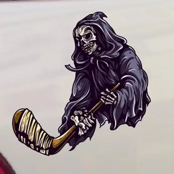 Светоотражающие украшения XY, автомобильные аксессуары, наклейки, модификация для хоккея с шайбой, спорта, мотоцикл, наклейки на бампер смерти, 12 см x 11,5 см