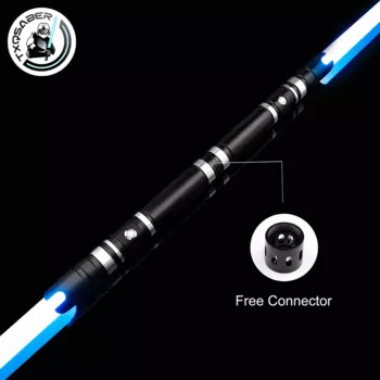 Световой меч TXQSABER Staff Neo Pixel, тяжелый дуэлированный меч со съемным двойным лезвием, металлическая ручка, бластер, косплей-игрушки, дуальный меч