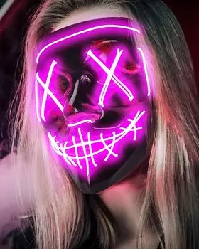 Светящаяся маска El Wire для Хэллоуин