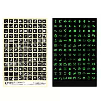 Светящаяся наклейка на автомобиль, приборная панель, кнопки, наклейки, ПВХ, украшение для грузовика, кулисный переключатель, этикетка, наклейка на схему