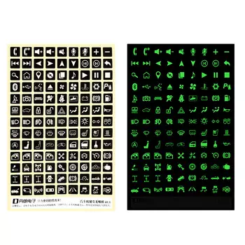 Светящиеся наклейки для автомобиля, лодки, кнопки переключателя, многофункциональная наклейка на панель цепи, наклейки, переключатели, ярлыки, украшение