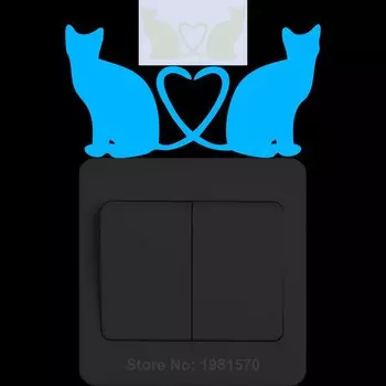 Светящиеся наклейки NICELET кошки для детской комнаты