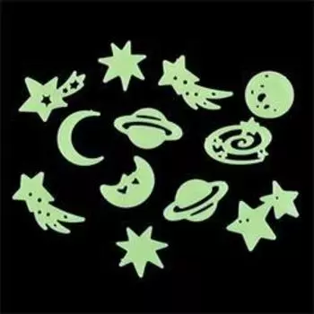 Светящиеся наклейки "Вселенная", пластик, 12 шт.