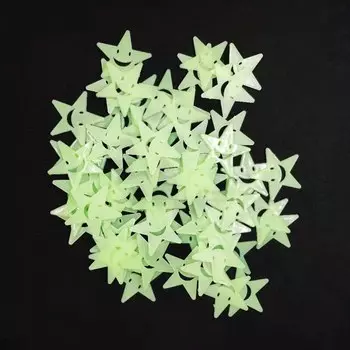 Светящиеся наклейки звезды HonC 3,8 см