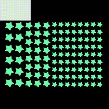 Светящиеся звезды наклейки NICELET 108 шт
