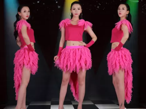 Свинцовый танц, выступление на полюсе, открытый костюм для джазовой сцены, DJ-певица, танцевальный костюм, пушистый сексуальный костюм