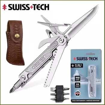 SWISS TECH 11 в 1 карманные складные ножи, ножницы, отвертка, мини-многофункциональный нож, инструменты для выживания на открытом воздухе, кемпинга, EDC, гаджеты