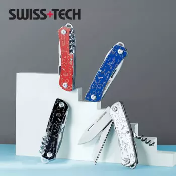 SWISS TECH 9 в 1, многофункциональный инструмент, карманный складной нож, портативный ручной инструмент EDC, винный оператор, принадлежности для пешего туризма, кемпинга