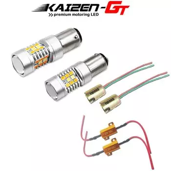 Switchback белый/янтарный 1157 28-SMD светодиодный передний указатель поворота DRL лампа с комплектом для переоборудования резисторов для Suzuki Hayabusa GSX1300R