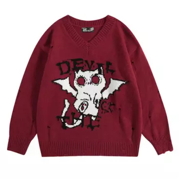 Свитер мужской вязаный в стиле хип-хоп