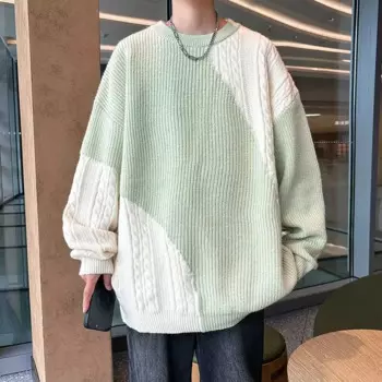 Свитер мужской/женский с длинным рукавом, милый уличный Модный пуловер свободного покроя с круглым вырезом, Осень-зима