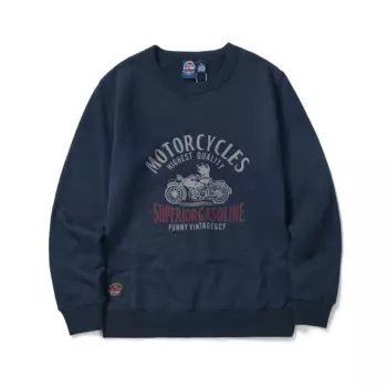 Свитер в американском стиле с принтом мужское осенне-зимнее флисовое пальто с хлопковой подкладкой пуловер с круглым вырезом Базовая рубашка