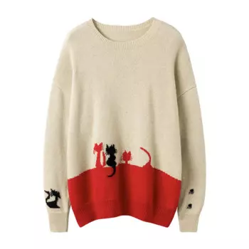 Свитер жаккардовый 100% кашемировый