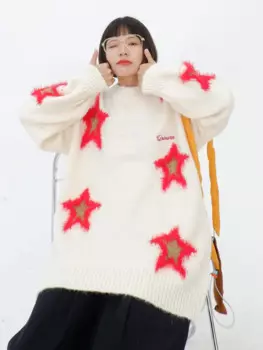 Свитер женский с круглым вырезом, Осень-зима 2023