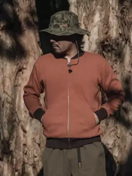 Свитшот мужской двухцветный хлопчатобумажный, на молнии