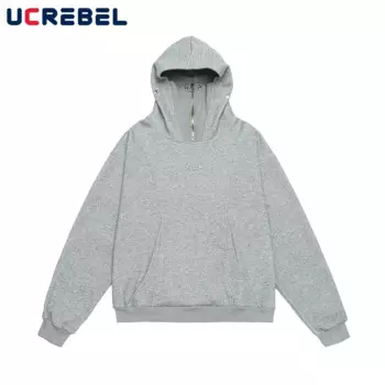 Свитшот мужской на молнии с капюшоном и вышивкой