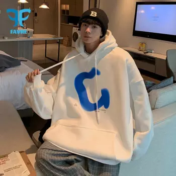 Свитшот мужской с буквой с, на весну/осень, Y2K