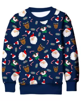 Свитшот мужской с круглым вырезом и 3D-принтом