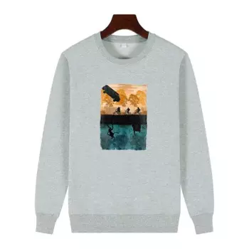 Свитшот мужской с круглым вырезом, с принтом