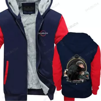 Свитшот мужской зимний с капюшоном, на молнии