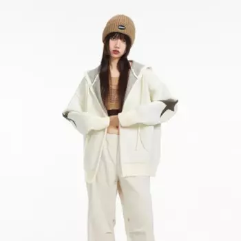 Свитшот с капюшоном 23ss, женский осенне-зимний Свободный кардиган с капюшоном и сотнями звезд, вязаная куртка на молнии