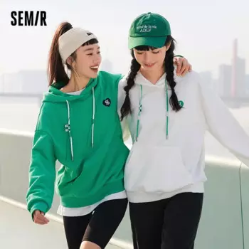 Свитшот Semir, женская одежда с открытыми плечами, новинка весны 2023, Свободный пуловер с капюшоном