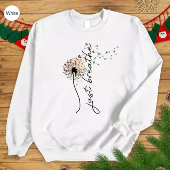 Свитшот женский с принтом одуванчиков и ветра