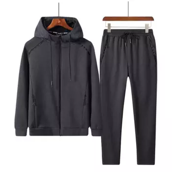 Свободный спортивный костюм для мужчин 7XL 8XL, комплекты с капюшоном, зимняя женская спортивная одежда, новинка 2019, флисовый термоспортивный костюм, мужской спортивный костюм для бега