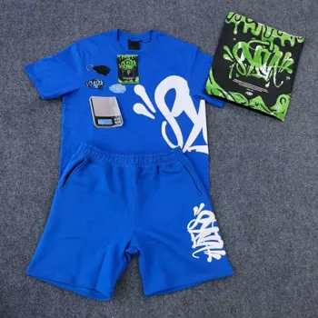 Sy World Одежда Y2k Уличная мода Хип-хоп Мужчины Женщины Шорты с короткими рукавами Комплект футболок Летняя хлопковая повседневная футболка для бега Брюки