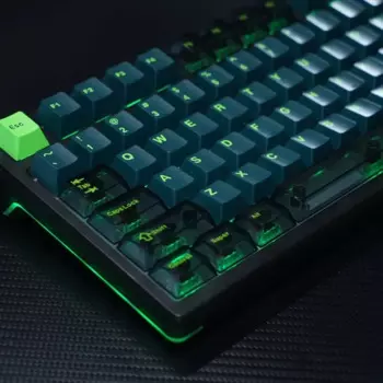 System зеленая тематическая клавиатура с 172клавишами ABS + PC пользовательская прозрачная клавиатура с крышкой Вишневый профиль игровая клавиатура для механической клавиатуры