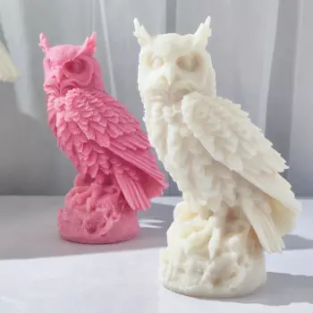 SZ875 Большая 6,69-дюймовая силиконовая форма для мыла в виде совы, 3D художественная форма для украшения домашнего рабочего стола, вечерние сувениры, форма