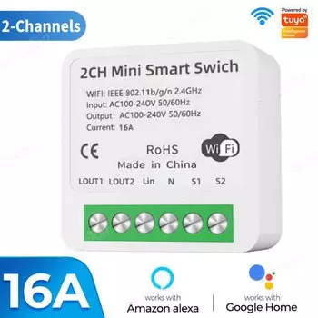 SZKOSTON 2CH Wi-Fi умный выключатель 16A