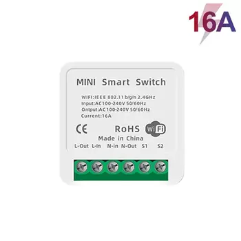 16A Tuya WiFi смарт-Переключатель Мини DIY переключатель 2 способ управления Умный дом Модуль Автоматизации голоса для Alexa Google Home Alice