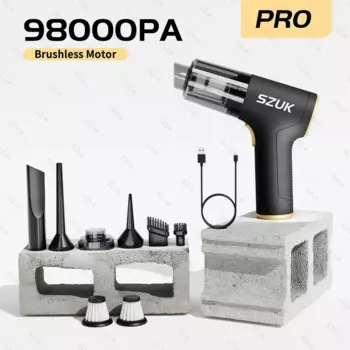 SZUK 98000PA Автомобильный пылесос Мини Мощная чистящая машина Ручной портативный для автомобиля и бытовой техники Беспроводной очиститель