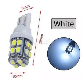 T10 W5W 20SMD 1206 Белый Автомобильный клиновой указатель поворота Светодиодный фонарь заднего хода для номерного знака Габаритная лампа багажника Лампа для чтения Водонепроницаемая
