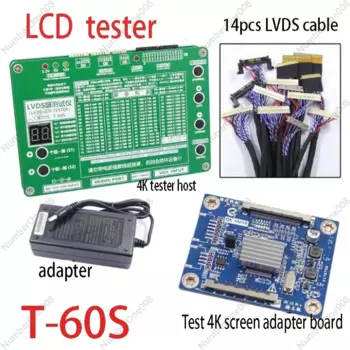 T-60S LVDS ноутбук ТВ/ЖК/светодиодный экран Тестер ЖК-панели Поддержка 7 84 "W EDP LVDS Интерфейсные кабели