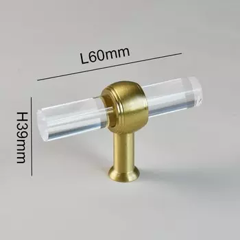 Т-бар, золотые акриловые зеркальные ручки для хранения кухонных шкафов, ящиков, ручки для шкафа