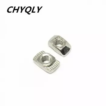 Т-образные гайки CHYQLY, никелированная углеродистая сталь, M3/M4/M5
