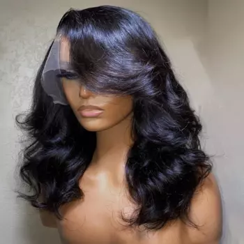 Т-образный парик с объемной волной, кружевной передний парик Боб 13x4, прозрачный парик из натуральных волос, кружевной фронтальный парик 4x4, парики с закрытием шнурка для женщин, дешевая распродажа