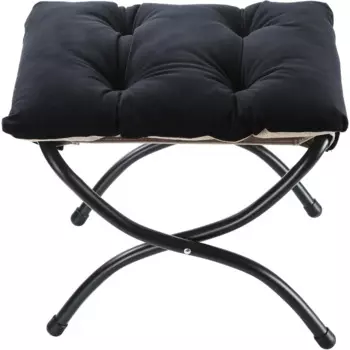 табуреты.15Складной табурет для ног для патио, небольшой акцент на открытом воздухе, складная подставка для ног в металлическом каркасе, складной современный стул с обивкой