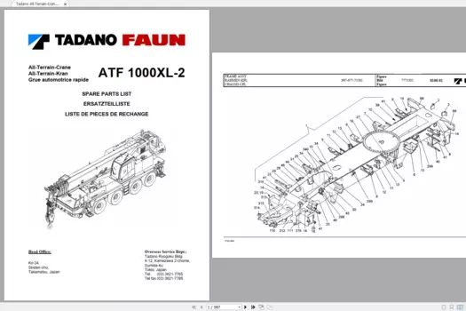 Tadano Crane ATF 5,62 ГБ Работает, руководство по техническому обслуживанию DVD