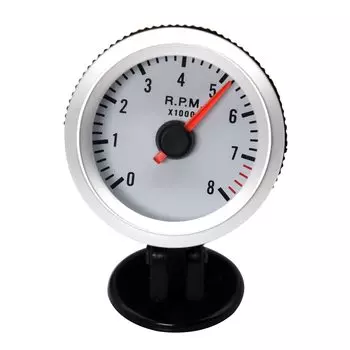 Тахометр 0-8000 об/мин 52 мм, тахометр подходит для 4/6/8 цилиндрических бензиновых гоночных автомобилей 12 В с держателем капсулы, синяя светодиодная подсветка, тахометр