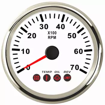 Тахометры 0-7000 об/мин, автоматические счетчики Rev 85 мм для автомобиля, лодки, мотоцикла, грузовика с температурой давления масла, функция сигнализации сбоя двигателя