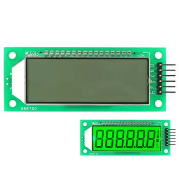 Taidacent 5 шт. HT1621 сегмент ЖК-дисплей Дисплей 6-значный 7-сегментный ЖК-дисплей модуль 2,4 дюймов белый/зеленый/синий/Подсветка модуль дополнительно
