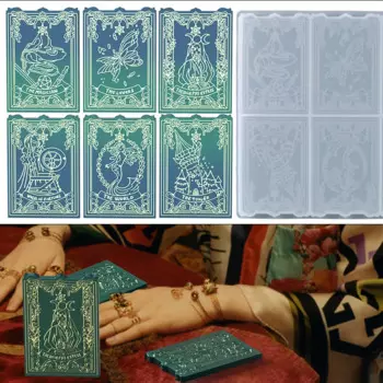 Таинственный Tarot силиконовая форма «сделай сам» Tarot/подвесная УФ-клейкая форма из эпоксидной смолы