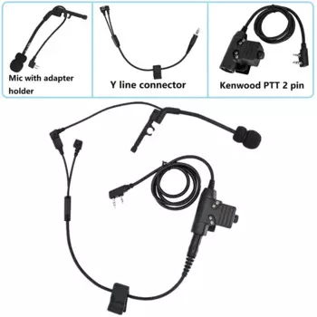 Тактическая гарнитура Comtac Y Line Connector & Kenwood PTT & Comtac Boom микрофонные аксессуары для наушников для стрельбы COMTAC