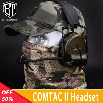 Тактическая гарнитура с поддержкой C2 COMTAC II, наушники для связи и стрельбы, наушники для страйкбола Kenwood U94 PTT, уличная охотничья гарнитура