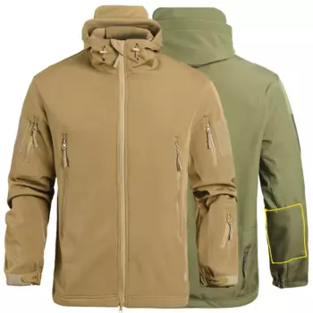 Тактическая куртка Shark Soft Shell, мужская водонепроницаемая теплая ветровка, зимняя мужская камуфляжная куртка большого размера